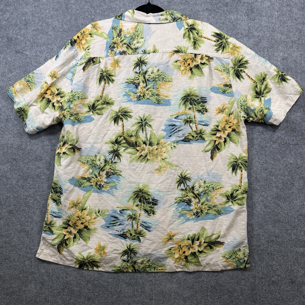 Hawaii Jack's Cafe Hawaiian Shirt Mens Large 100% Silk Tropical Island Camp - Picture 7 of 7